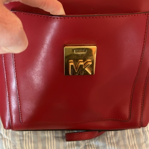 Michael Kors Scarlet Leather Backpack with Gold Hardware main image 10